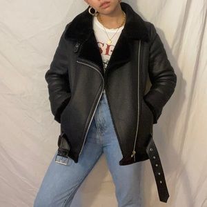 Zara Oversized Moto Jacket (M)